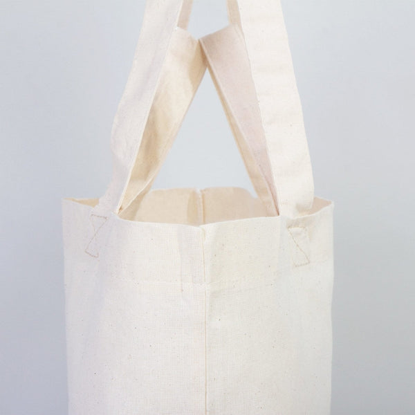 Custom Printed Cotton Grocery Tote Bag – 19"W x 16"H x 4"D Reusable Double Handle Shopping Bag - Pamusan.com