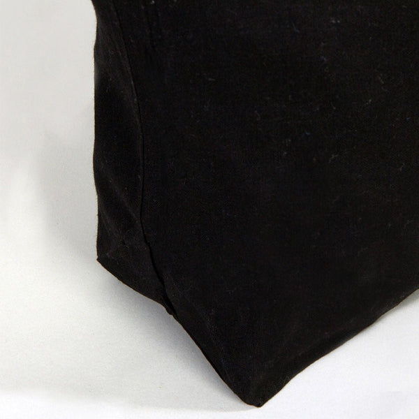 Custom Printed Foldable Cotton Shopping Bag with Black Clutch – 19" × 16" × 4" (48 × 41 × 10 cm) - 4 oz - Pamusan.com