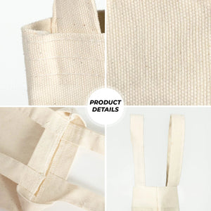 Custom Printed Wine Bottle Bag – Canvas Olive Oil Bag – 6" × 10" (15 × 26 cm) – Natural 10 oz - Pamusan.com
