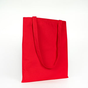 Custom Red Canvas Tote Bag - 300 gsm Premium Cotton (14" x 16") - Pamusan.com