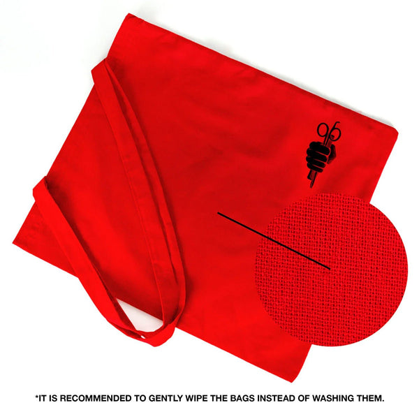 Custom Red Raw Cotton Tote Bag – Logo Print, Reusable & Durable - Pamusan.com