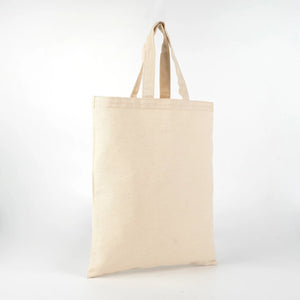 Custom Short Handle Tote Bag 12"x14" With Logo – 6 oz Gabardine Fabric - Pamusan.com