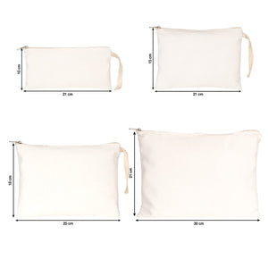 Custom Sublimation Printed Laminated Cotton Clutch Pouch – 8" × 6" (21 ×15 cm) - Pamusan.com