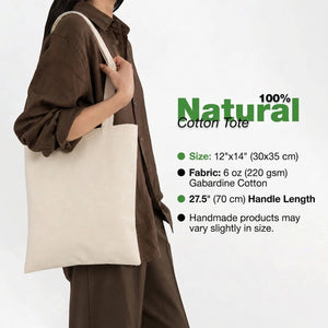 Custom Tote Bag 12"x14" With Logo – Full-Color Print, 6 oz Gabardine Fabric - Pamusan.com