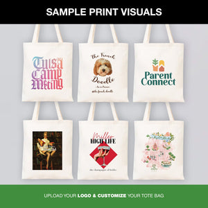 Custom Tote Bags With Logo – 220 gsm Fabric Weight Cotton, Reusable & Printable - Pamusan.com