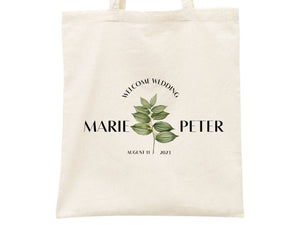 Custom Wedding Welcome Bag – Bridesmaid Gift & Bridal Party Tote – Wedding Favor — custom print | Pamusan