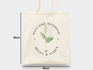 Custom Wedding Welcome Bag – Bridesmaid Gift & Bridal Party Tote – Wedding Favor — custom print | Pamusan