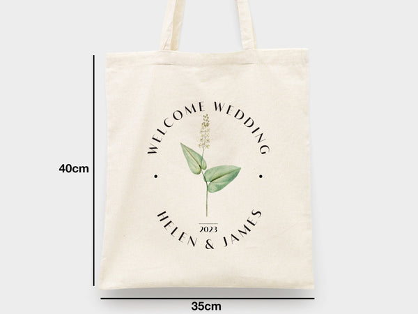 Custom Wedding Welcome Bag – Bridesmaid Gift & Bridal Party Tote – Wedding Favor — custom print | Pamusan