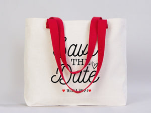 Custom Welcome Wedding Bags 18"W x 14"H x 3"L - Palm Tree Tote Bags - Bridal Tote - Custom Wedding Totes - Pamusan.com