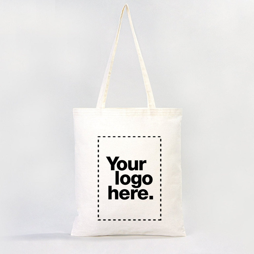 Custom Logo Cotton Tote Bag – 16" × 18" (40 × 45 cm) – Natural 4 oz - Pamusan.com
