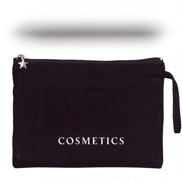 Custom Zippered Clutch Bag – Black – 10" × 7" (25 × 18 cm) - 10 oz - Pamusan.com