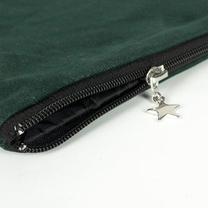 Custom Zippered Clutch Bag – Pine Green – 10" × 7" (25 × 18 cm) - Pamusan.com
