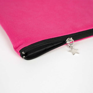 Custom Zippered Clutch Bag – Pink – 10" × 7" (25 × 18 cm) - 10 oz - Pamusan.com