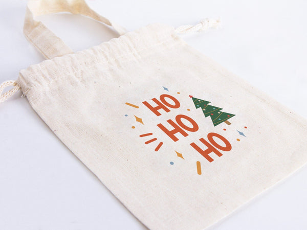 Customizable Ho Ho Ho Christmas Bags – Personalized Gift Bags for Holiday & New Year Gifts – Add Logo or Text | Pamusan
