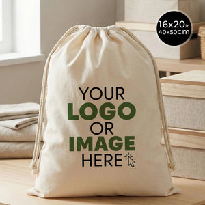 Customizable Laminated 16" x 20" (40 x 50 cm) Cotton Drawstring Pouch - Pamusan.com
