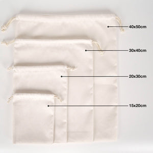 Customizable Laminated Cotton Drawstring Pouch – 12" × 16" (30 × 40 cm), 4 oz - Pamusan.com