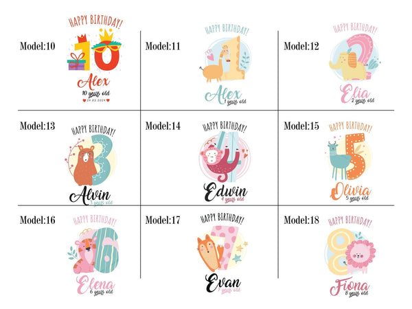 Birthday Favor Pouch Bags – Personalized Cotton Gift Bags (27 Designs) — custom print | Pamusan