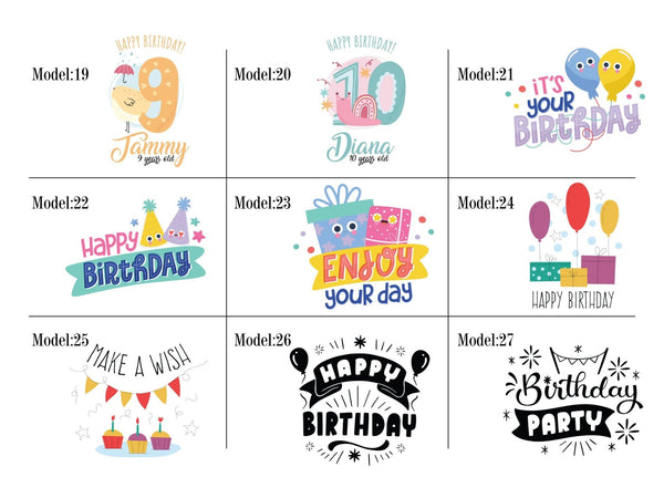 Birthday Favor Pouch Bags – Personalized Cotton Gift Bags (27 Designs) — custom print | Pamusan