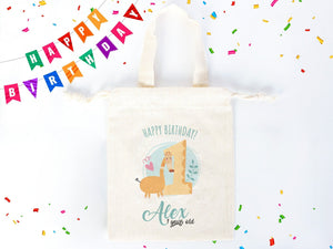 Birthday Favor Pouch Bags – Personalized Cotton Gift Bags (27 Designs) — custom print | Pamusan