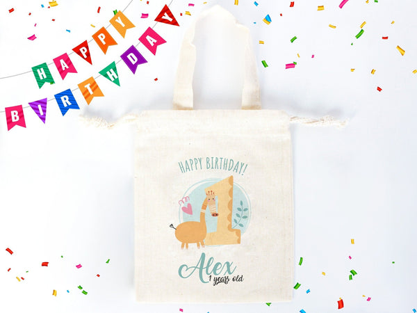 Birthday Favor Pouch Bags – Personalized Cotton Gift Bags (27 Designs) — custom print | Pamusan