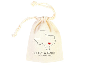 Customized Texas Wedding Welcome Bags – Personalized Tote with Your Name or Texas Map Design | Pamusan