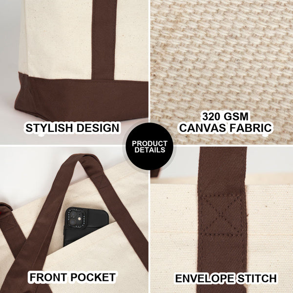 Productdetails – stijlvol ontwerp, canvas van 320 g/m², voorvak, envelopsteek - Pamusan.nl
