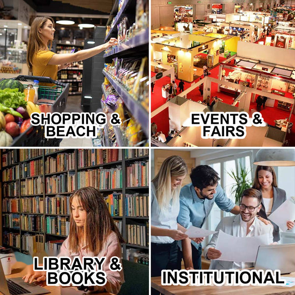 Toepassingen – boodschappen en strand, evenementen en beurzen, bibliotheek en boeken, bedrijven en instellingen - Pamusan.nl