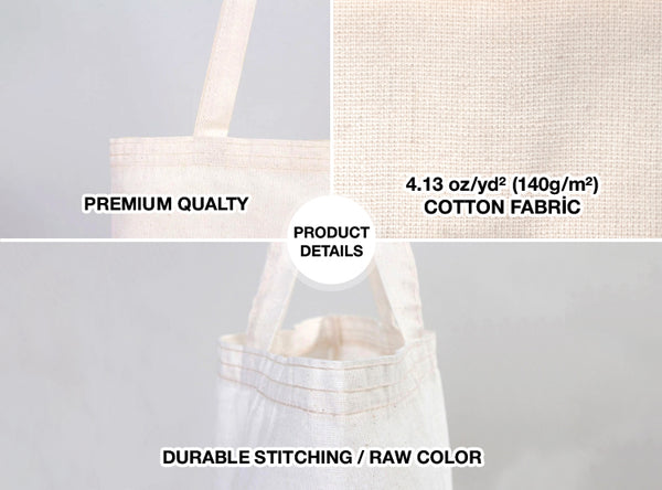 Custom Long Handle Tote Bag 10"x14" –   Mini Promotional & Shopping Bag - View 5
