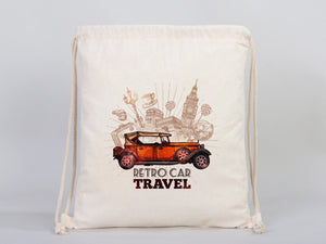 Drawstring Backpack- Material: 8oz Canvas - Personalized Cotton Drawstring Bags - Pamusan.com