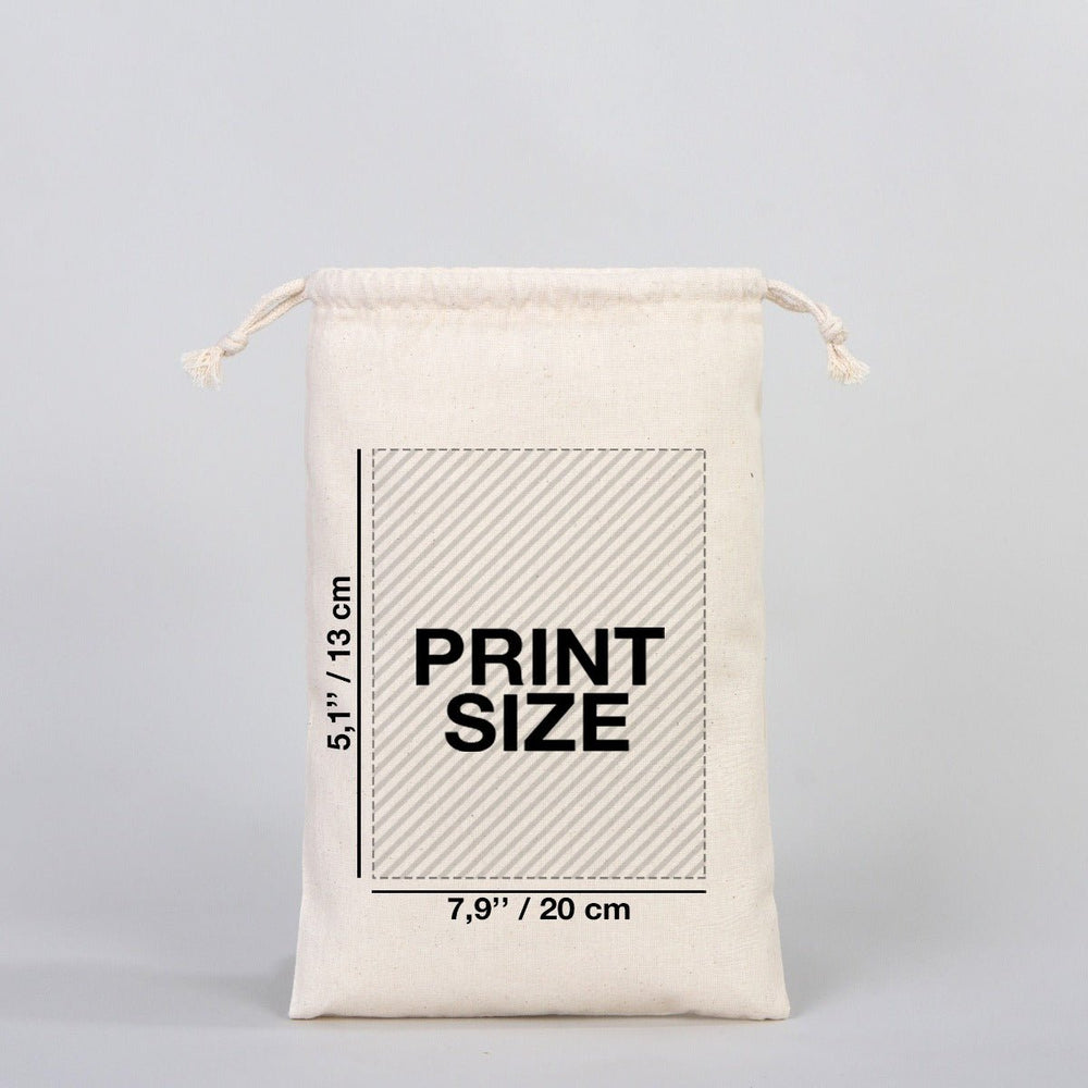New Year Gift Pouch 8" × 12" (20 × 30 cm) – Custom Cotton Drawstring Bag for Holiday Gifts - Pamusan.com