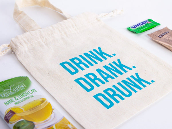 Drink Drank Drunk Bags  6"W x 8"H (15,5cm x 20 cm) | Pamusan