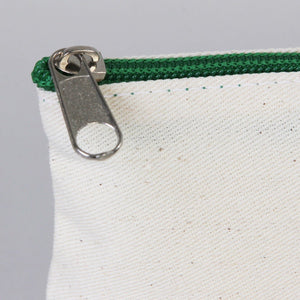 Fabric Pencil Case – 8"x4" Green Zippered (Customizable) - Pamusan.com