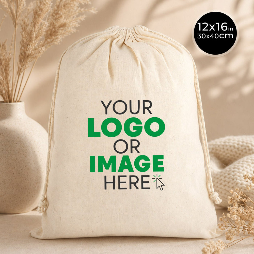 Fabric Pouch 12" W x 16" H (30 cm x 40 cm) - (Customize) - Pamusan.com