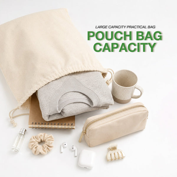 Fabric Pouch 12" W x 16" H (30 cm x 40 cm) - (Customize) - Pamusan.com