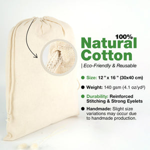 Fabric Pouch 12" W x 16" H (30 cm x 40 cm) - (Customize) - Pamusan.com