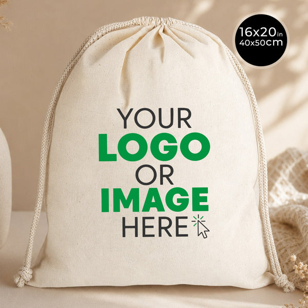 Fabric Pouch 16" W x 20" H (40 cm x 50 cm) - (Customize) - Pamusan.com