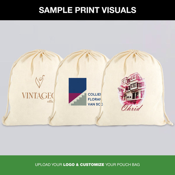 Fabric Pouch 16" W x 20" H (40 cm x 50 cm) - (Customize) - Pamusan.com
