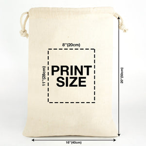 Fabric Pouch 16" W x 20" H (40 cm x 50 cm) - (Customize) - Pamusan.com