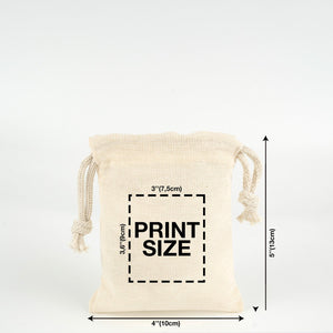 Fabric Pouch 4" W x 5" H (10 cm x 13 cm) - (Customize) - Pamusan.com