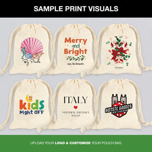 Fabric Pouch 4" W x 5" H (10 cm x 13 cm) - (Customize) - Pamusan.com