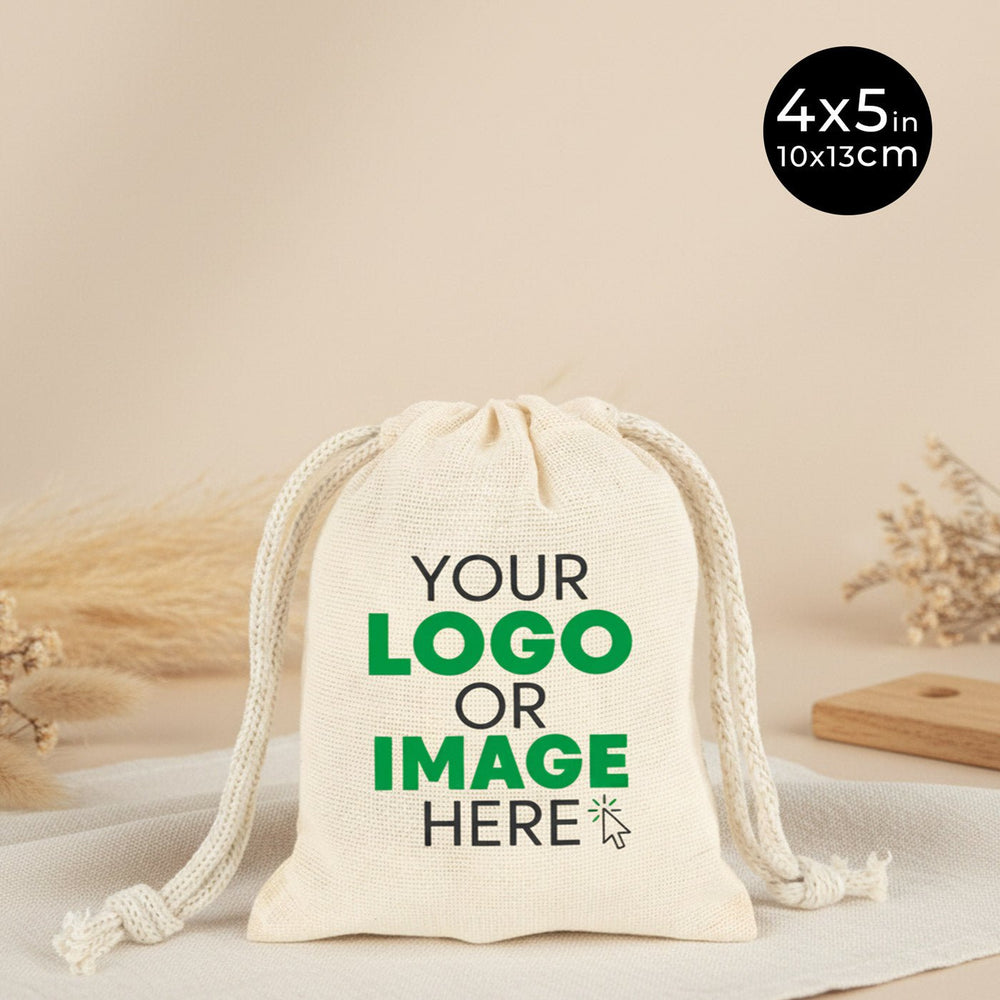 Fabric Pouch 4" W x 5" H (10 cm x 13 cm) - (Customize) - Pamusan.com