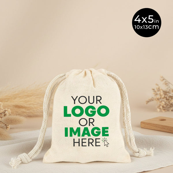 Fabric Pouch 4" W x 5" H (10 cm x 13 cm) - (Customize) - Pamusan.com