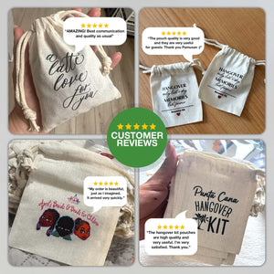 Fabric Pouch 4" W x 5" H (10 cm x 13 cm) - (Customize) - Pamusan.com