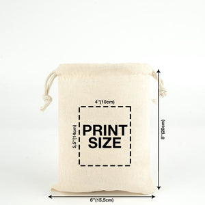 Fabric Pouch 6" W x 8" H (15.5 cm x 20 cm) - (Customize) - Pamusan.com