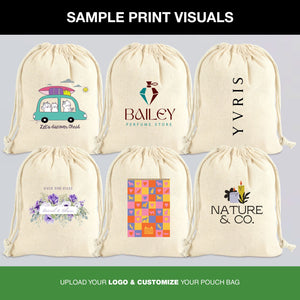 Fabric Pouch 6" W x 8" H (15.5 cm x 20 cm) - (Customize) - Pamusan.com