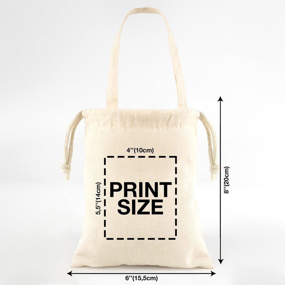 Fabric Pouch 6" W x 8" H (15.5 cm x 20 cm) - Short Handle (Customize) - Pamusan.com