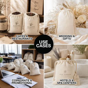 Fabric Pouch 8" W x 12" H (20 cm x 30 cm) - (Customize) - Pamusan.com