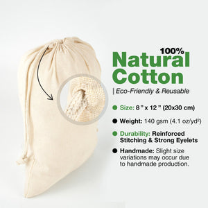 Fabric Pouch 8" W x 12" H (20 cm x 30 cm) - (Customize) - Pamusan.com