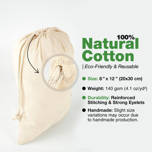 Fabric Pouch 8" W x 12" H (20 cm x 30 cm) - (Customize) - Pamusan.com