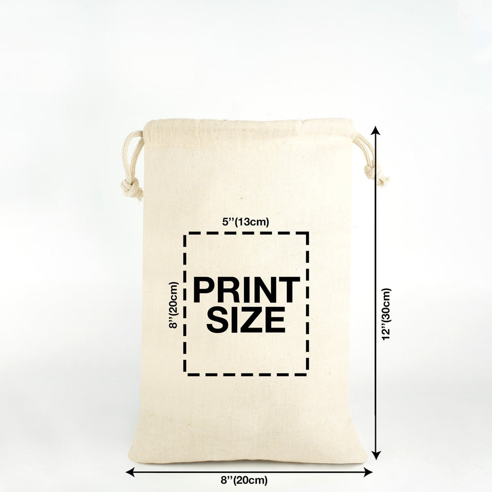 Fabric Pouch 8" W x 12" H (20 cm x 30 cm) - (Customize) - Pamusan.com